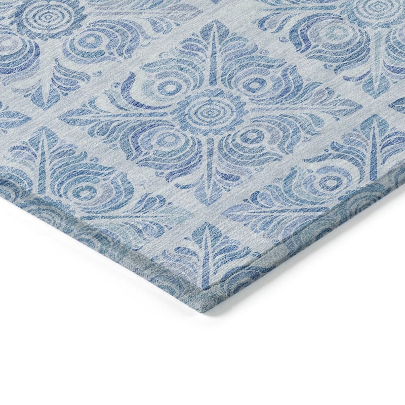 Machine Washable Indoor/ Outdoor Chantille Mosaic Rug