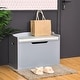 preview thumbnail 26 of 33, Costway Kids Toy Box Wooden Flip-top Storage Chest Bench W/ Cushion
