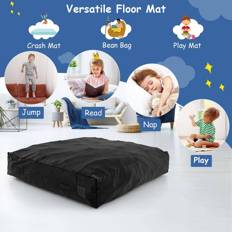 Costway 57" x 57" Crash Pad Sensory Mat with Foam Blocks & Washable - See Details