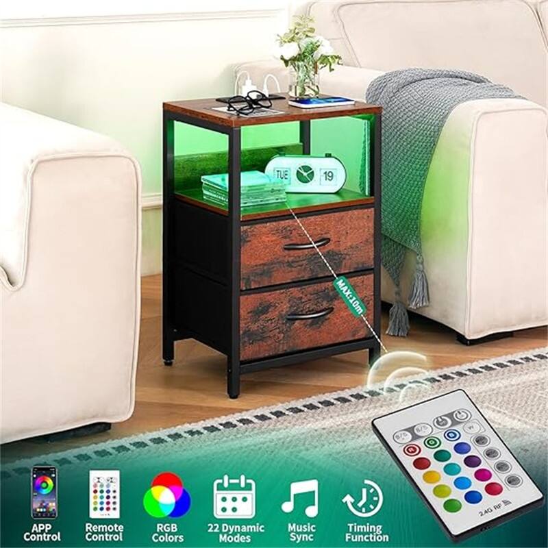 Nightstand with Charging Station
