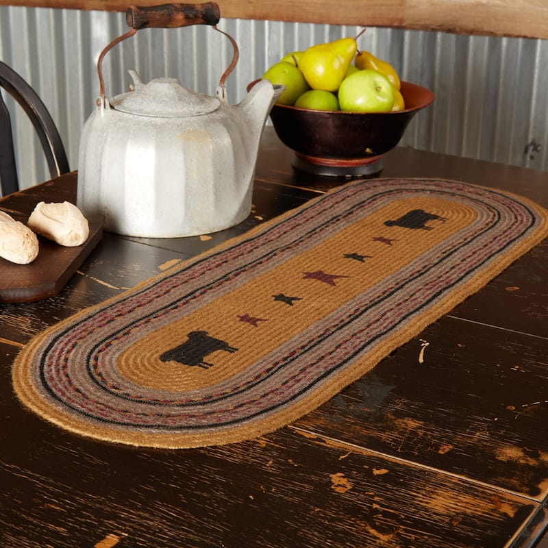 Heritage Farms Sheep Jute Oval Runner - 13x36