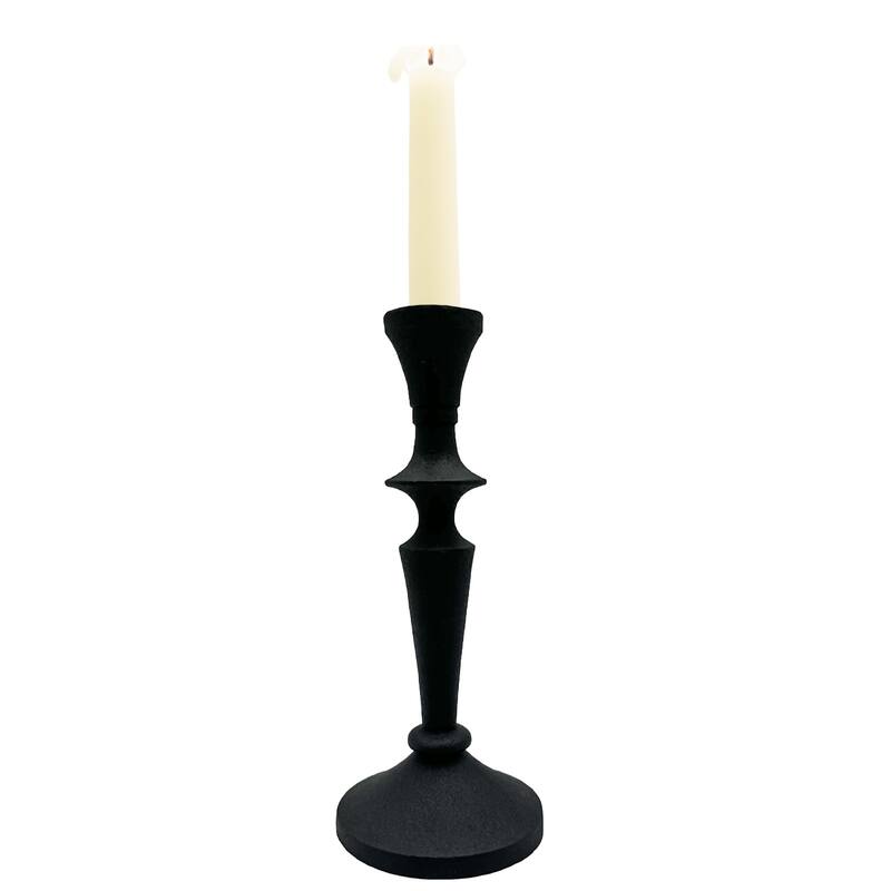 8 Inch Decorative Handmade Aluminum Artistic Candle holder Set of 2 - 3.5 x 3.5 x 8 in