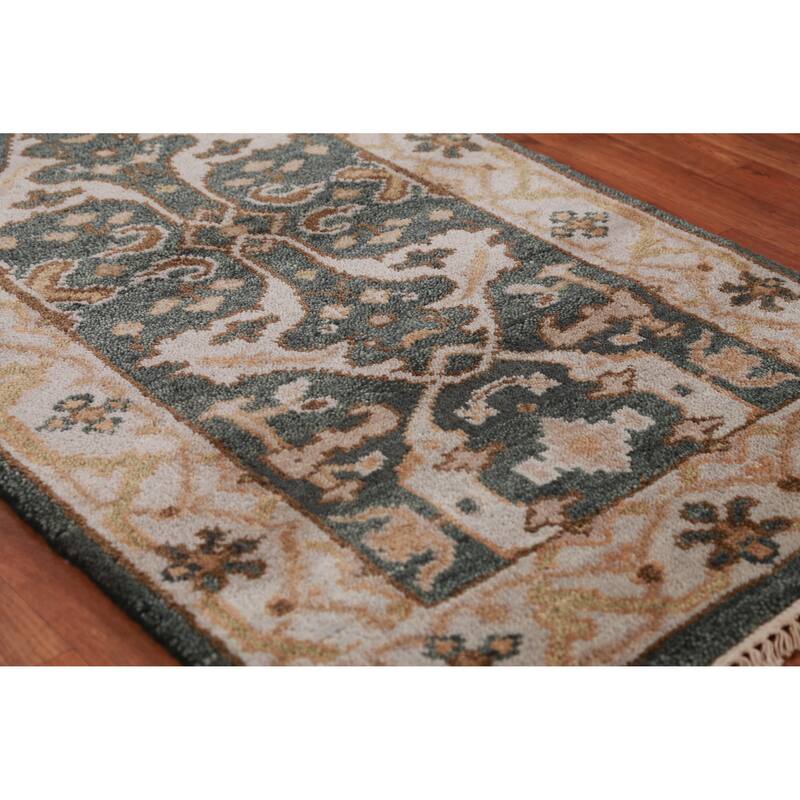 All-Over Oushak Oriental Runner Rug Handmade Wool Carpet - 2'9" x 8'4"