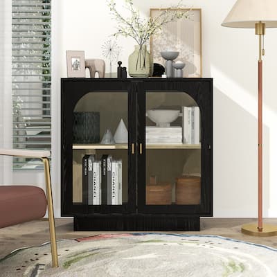 Storage Cabinet with Acrylic Door for Living Room, Dining Room, Study