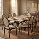 preview thumbnail 128 of 131, Elega Modern Sintered Stone Dining Table Modern Trestle Base Powder-Coated Steel Frame Kitchen Table - 47"-71"