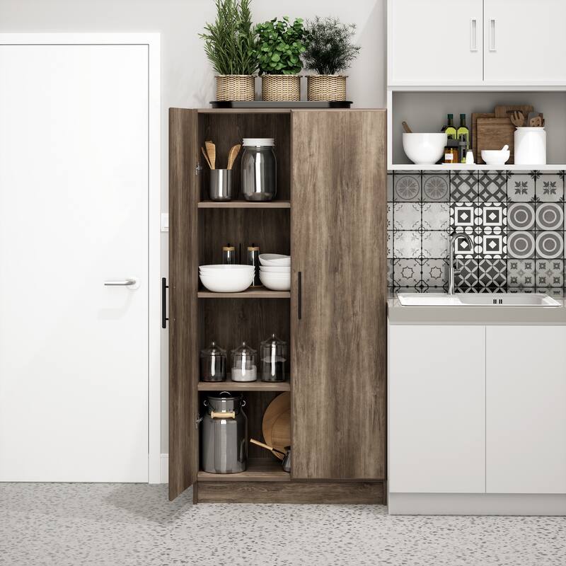 Prepac 'Winslow Elite' 32-inch Brown Storage Cabinet - 32 Inch - 32 Inch