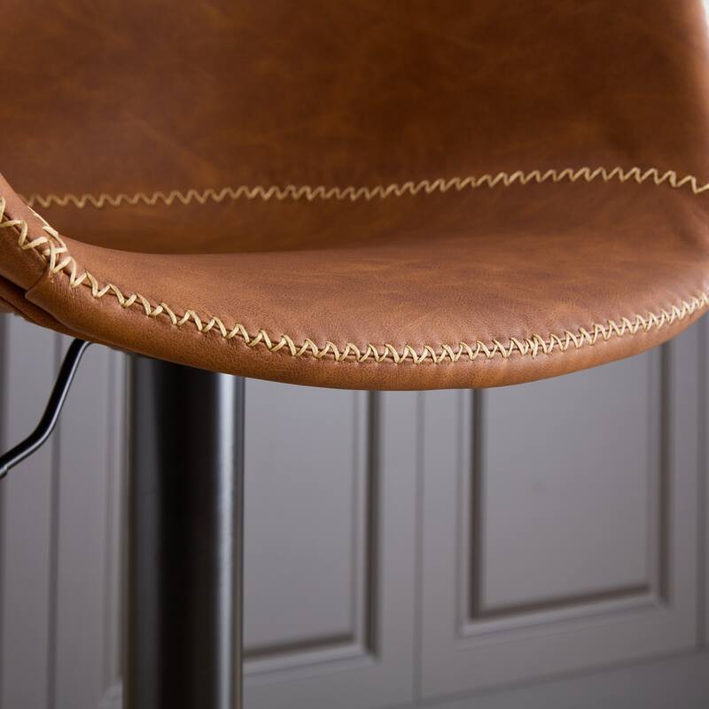 Adjustable Swivel Bar Stools,Modern PU Leather Upholstered Counter Height Bar Stool,Kitchen Barstools with Minimalism style