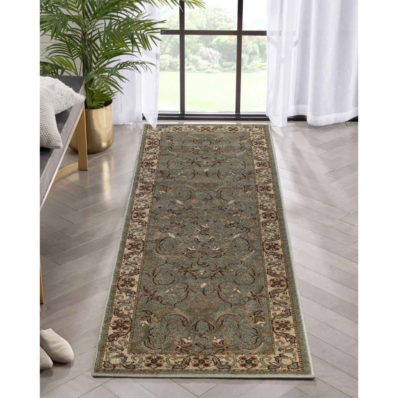 Superior Heritage Traditional Floral Scroll Indoor Area Rug