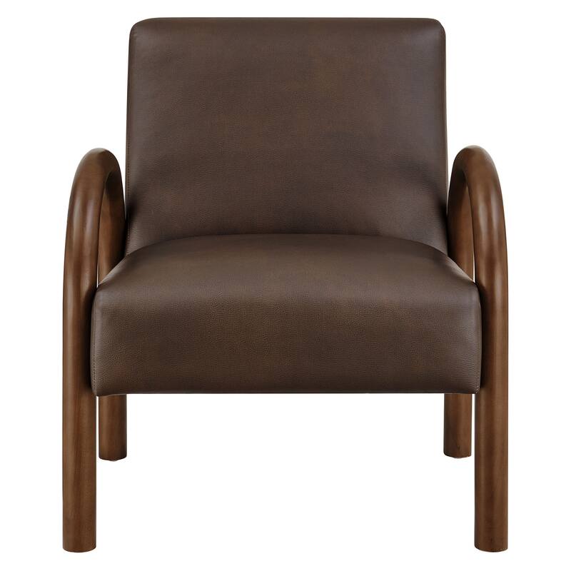 Lunet Faux Leather Upholstered Accent Chair