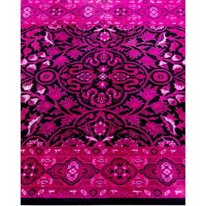 Contemporary Overdyed Wool Hand Knotted Runner - 2' 6" x 12' 3"