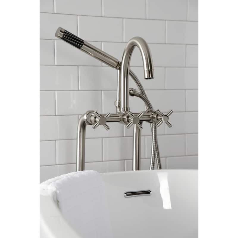 Kingston Brass Concord Freestanding Tub Faucet with Supply Line