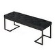 preview thumbnail 5 of 12, Modern Design Upholstered Button Tufted Bench, Durable Iron Frame, Black and Bronze