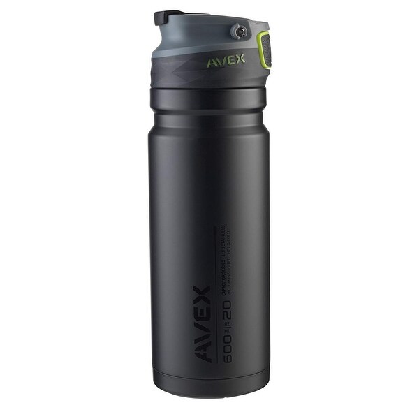 Avex 72165 Recharge Autoseal Stainless Steel 20oz Tumbler, Black