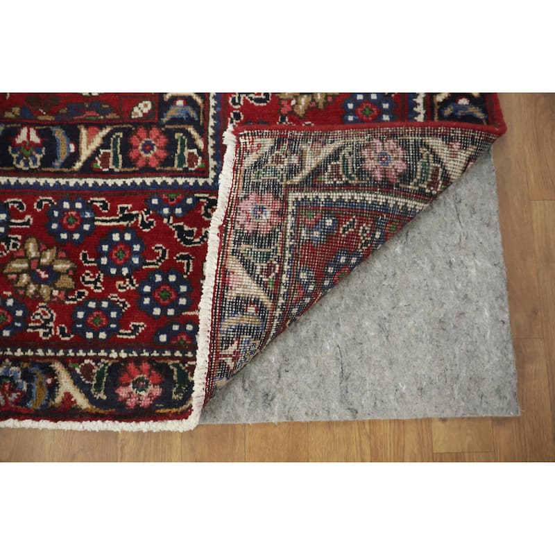 Hand Knotted Oriental 100% Wool Carpet Traditional Geometric Red Tabriz Area Rug - 13' 1'' X 10' 1''