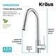 preview thumbnail 100 of 149, Kraus 2-Function 1-Handle 1-Hole Pulldown Sprayer Brass Kitchen Faucet