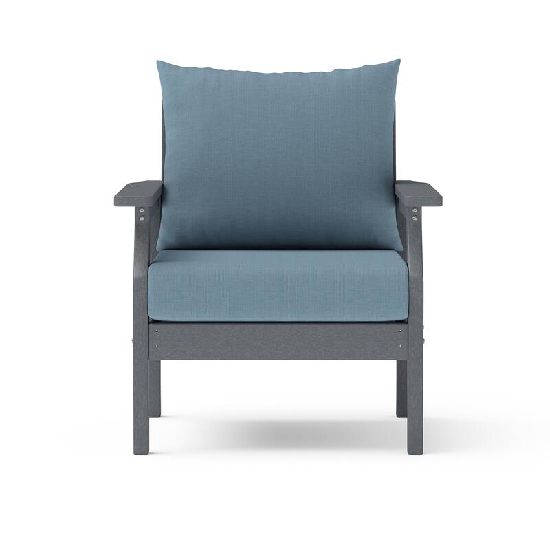 Kamas Outdoor Patio Club Chair - Charcoal Frame