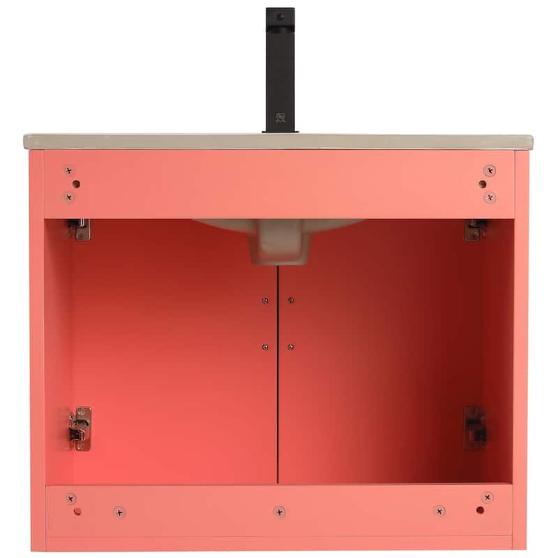 Pellabay Modern Bathroom Vanity with Fluted Circular Doors - Sink Included