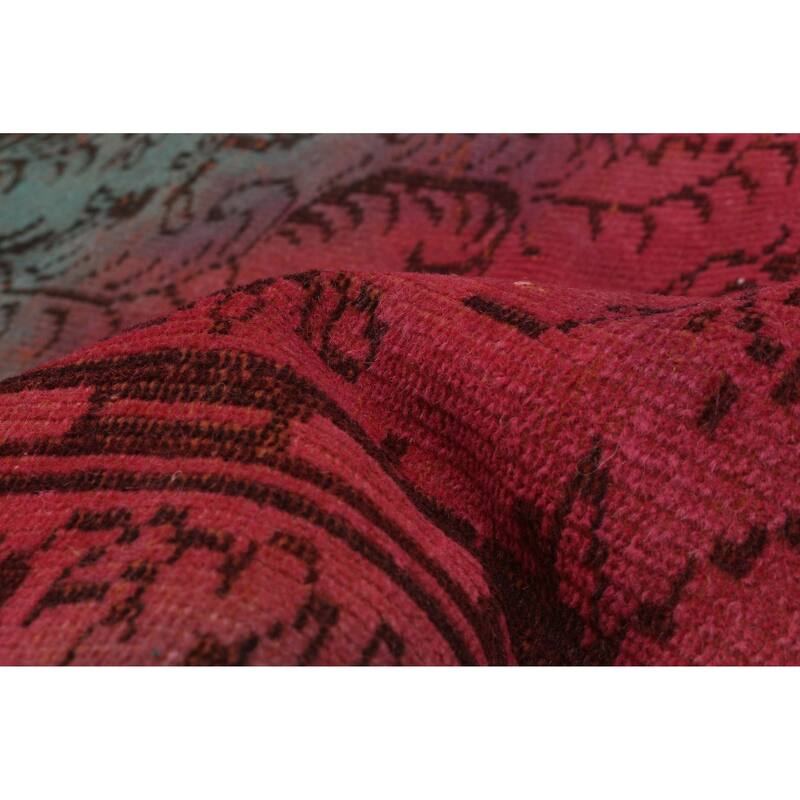 ECARPETGALLERY Hand-knotted Color Transition Red Wool Rug - 6'3 x 9'2