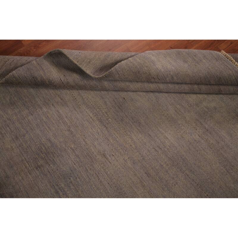 Gray & Beige Gabbeh Modern Area Rug Hand-Knotted Wool Carpet - 4'9" x 6'5"