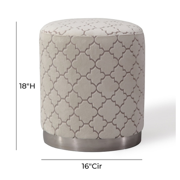 Opal Cream Morrocan Ottoman