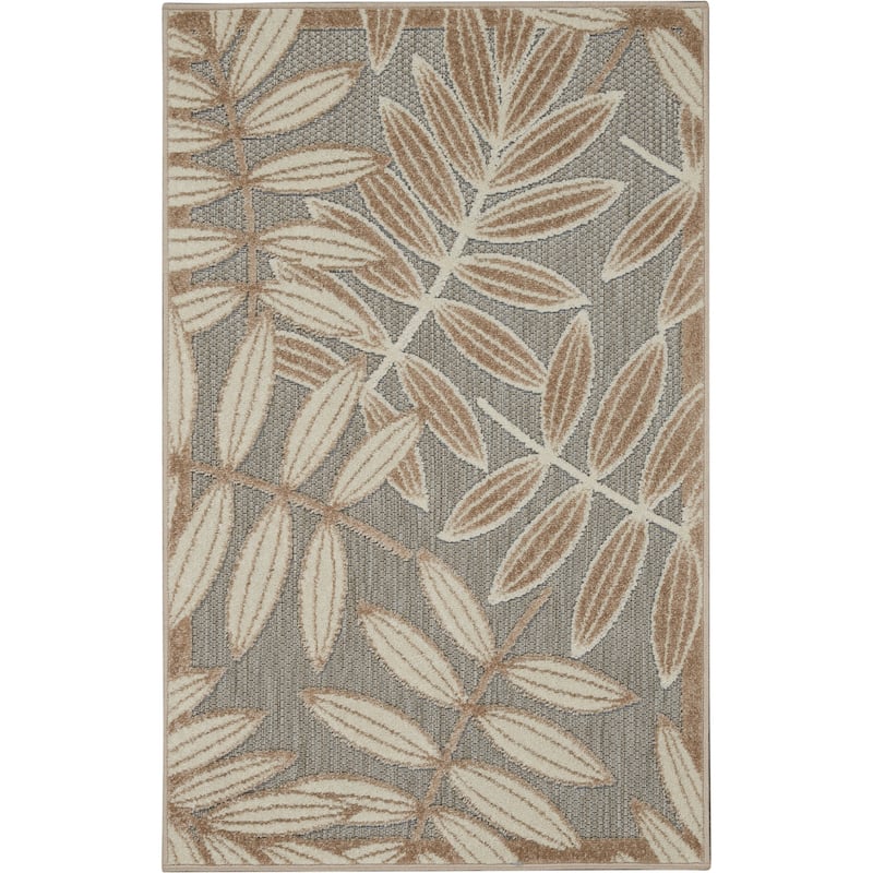 Nourison Alice Indoor/Outdoor Floral Area Rug - 2'8" x 4' - Natural