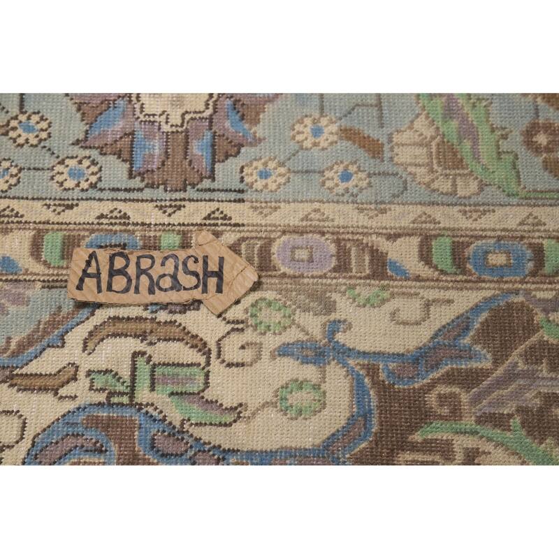 Floral / Medallion Tabriz Persian Area Rug Hand-Knotted Wool Carpet - 9'6"x 12'7"