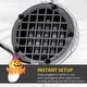 preview thumbnail 4 of 8, 3.4ft Halloween Inflatables Window Sticker Ghost with Orange Face, Halloween Decorations LED Yard Display