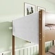 preview thumbnail 4 of 8, Twin Over Twin Solid Wood Bunk Bed with Teddy Fleece Panels, with Ladder & Guardrails, Underbed Storage Space