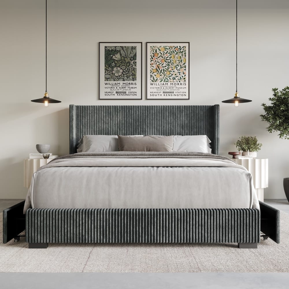 Rochester Upholstered Storage Platform Bed