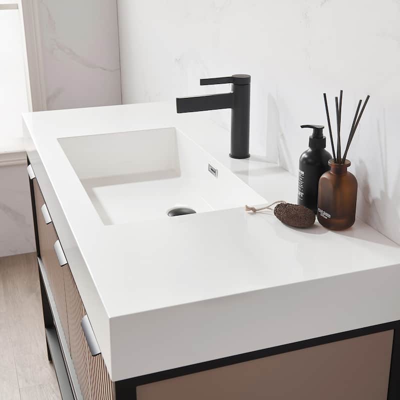Marcilla 48 in. Single Sink Bath Vanity with Stone Sink Top