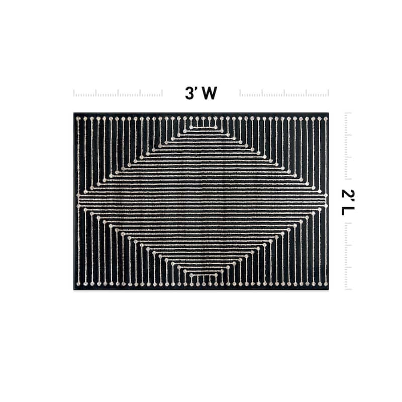 Modern Geometric Durable Area Rug, Pet Friendly for Any Room
