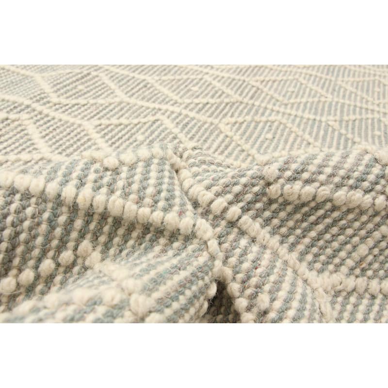 ECARPETGALLERY Braid weave Sienna Cream Wool Rug - 6'0 x 9'3