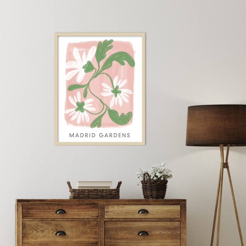 Madrid Gardens by Lucille Price Wood Framed Wall Art Print