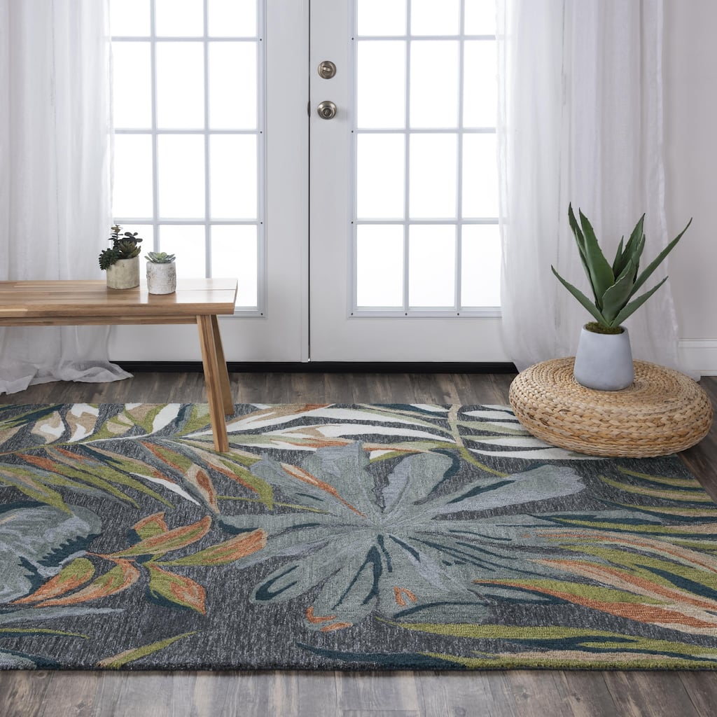 Alora Decor Mirage Ivory, Beige, Grey, Green, and Apricot Hand-tufted Rug