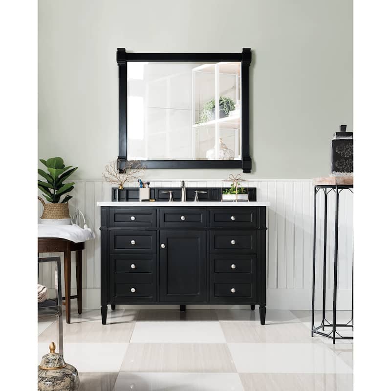 James Martin Vanities Brittany 48" Single Vanity, Black Onyx