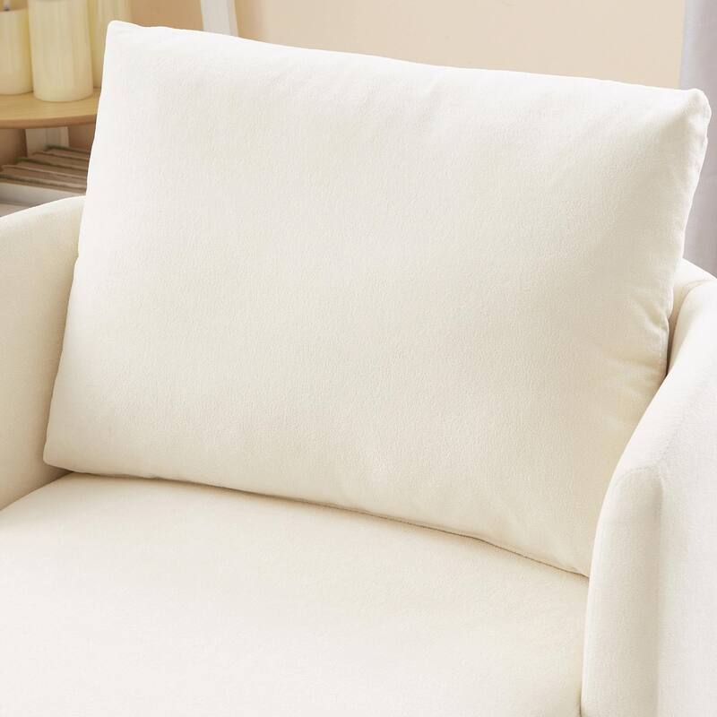 360° Swivel Chair - Chenille Upholstery, 440lb Capacity, Barrel Design