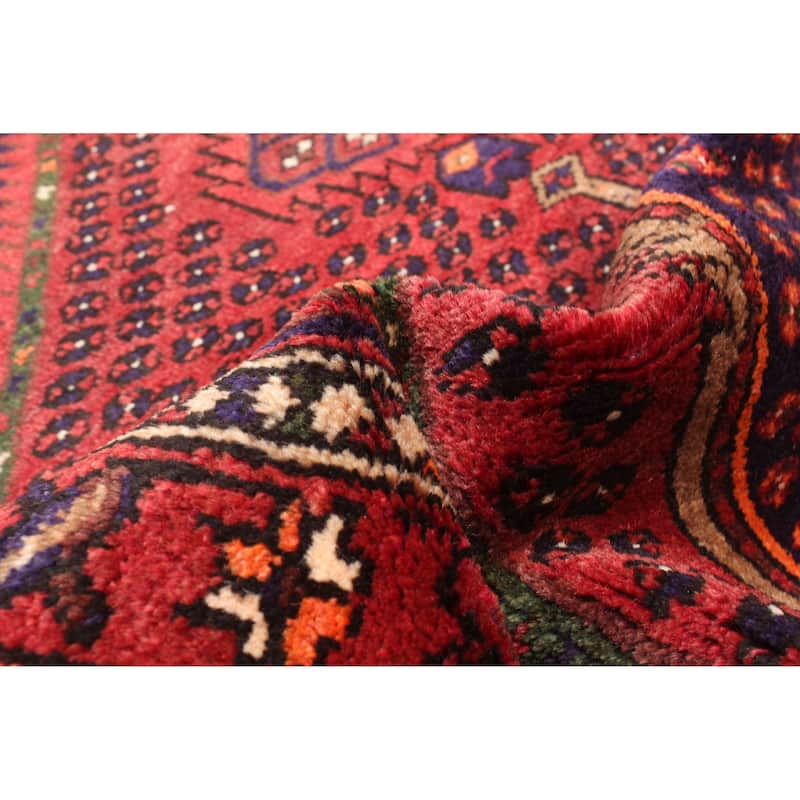 ECARPETGALLERY Hand-knotted Andelz Red Wool Rug - 4'2 x 6'11