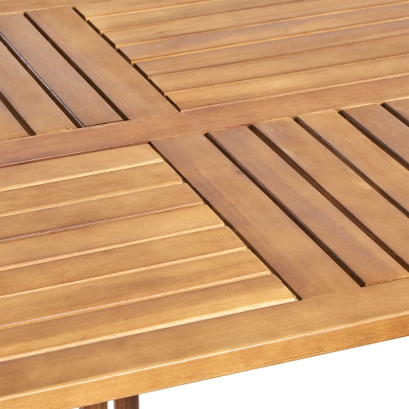 59-Inch Rectangular Wood Patio Table for Outdoor Dining