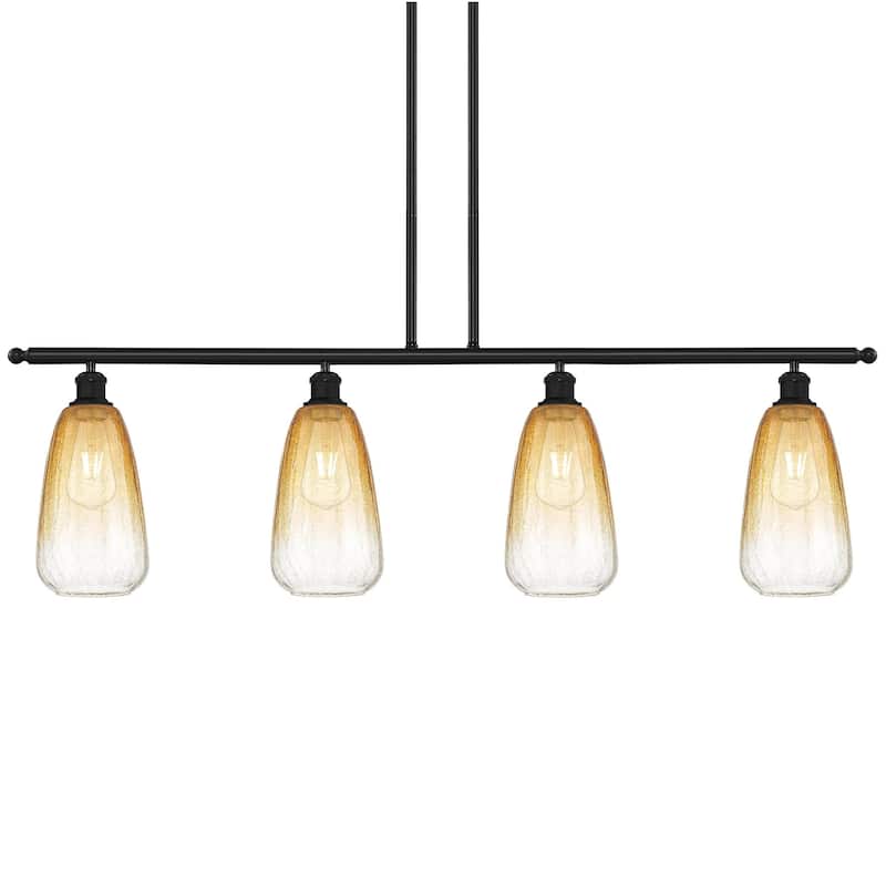 Innovations Lighting 516-4I-14-48 Brookhaven Almond Linear Brookhaven - Matte Black / Amber