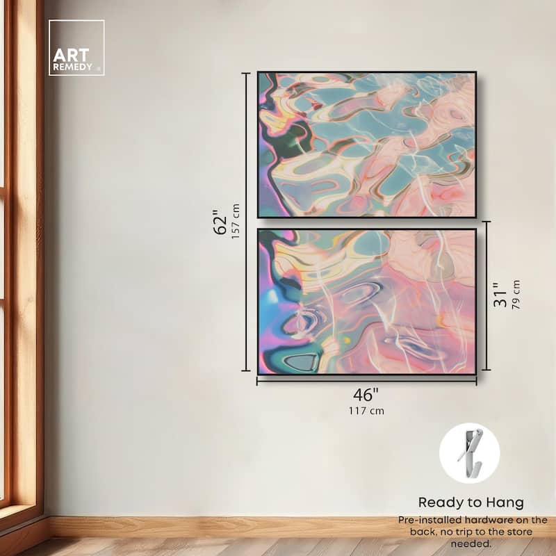 Metallic Drift I Canvas Set of 2 by Art Remedy