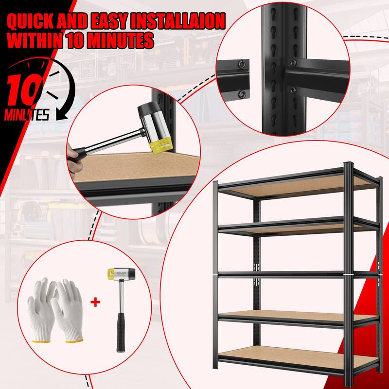 Heavy duty shelving unit with adjustable shelves