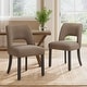 preview thumbnail 44 of 62, Set of 2/4/6 Modern Fabric Upholstered Dining Room Chair Kitchen Chairs with Wood legs Set of 2 - Brown