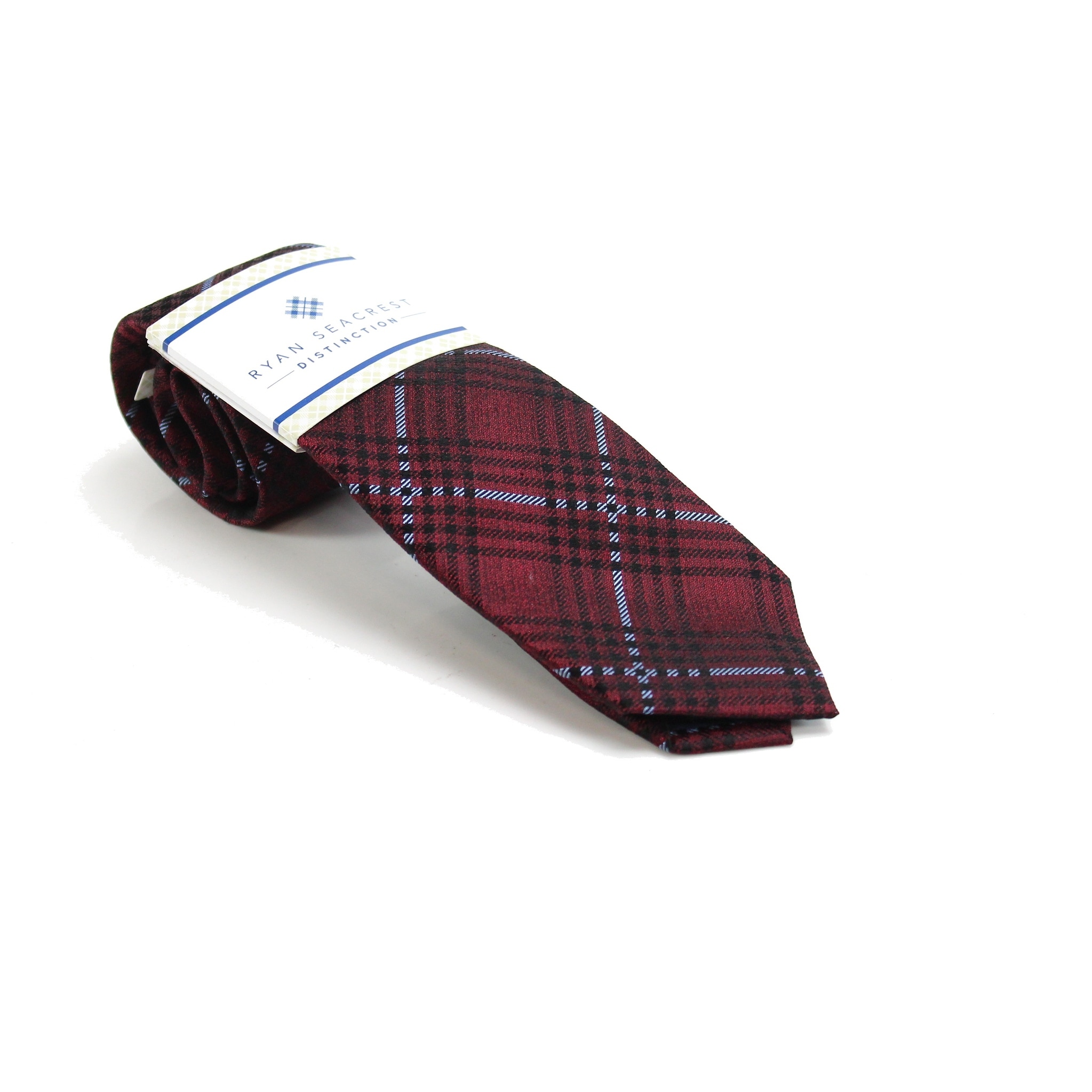 Ryan Seacrest Distinction Mens Stuido Plaid Necktie
