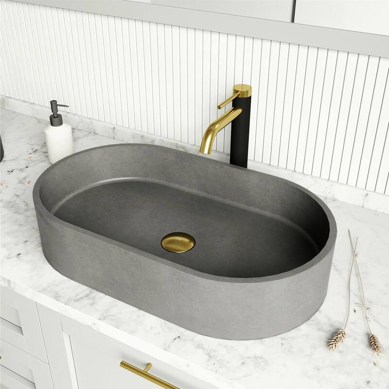 VIGO 1.75" W Vessel Bathroom Sink Pop-up Drain and Mounting Ring