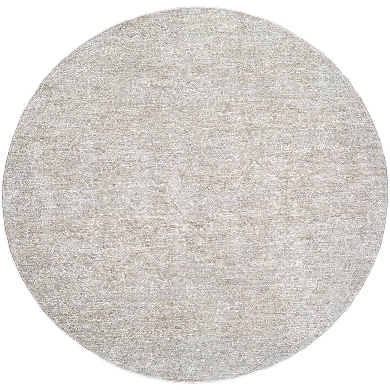 Livabliss Poet Traditional Area Rug - Light Slate - 5'3" x 5'3"