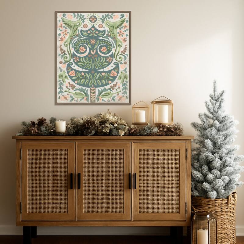 Winter Tree II by June Erica Vess (23 x 28 in.), Framed Canvas Wall Art Print - Sylvie Dark Gold
