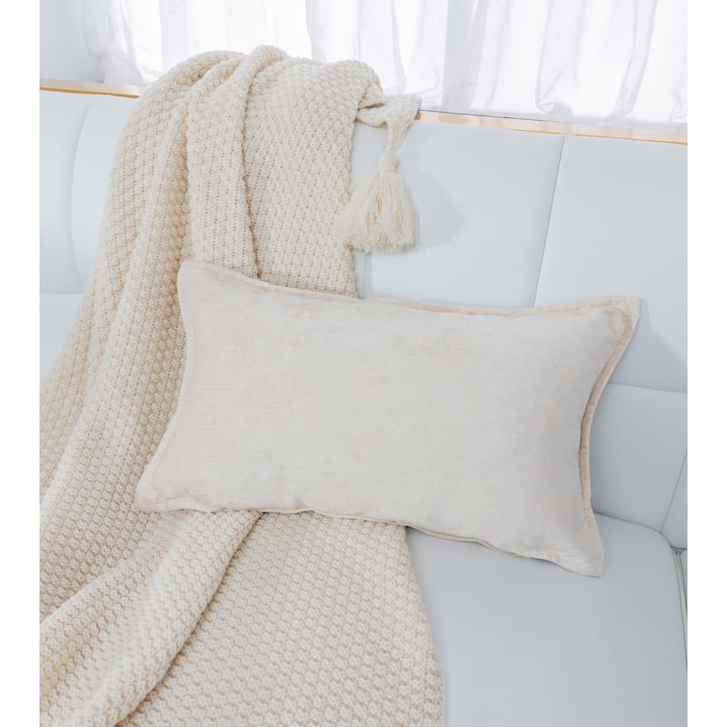 Gouchee Home Nicole Indoor Accent Cushion 12 x 20 - Ivory
