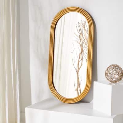 SAFAVIEH Couture Jeanelle 22 x 45-inch Oval Mirror - 22 in. W x 2 in. D x 45 in. H