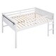 preview thumbnail 8 of 6, White Wood Full Size Loft Bed with Hanging Clothes Racks