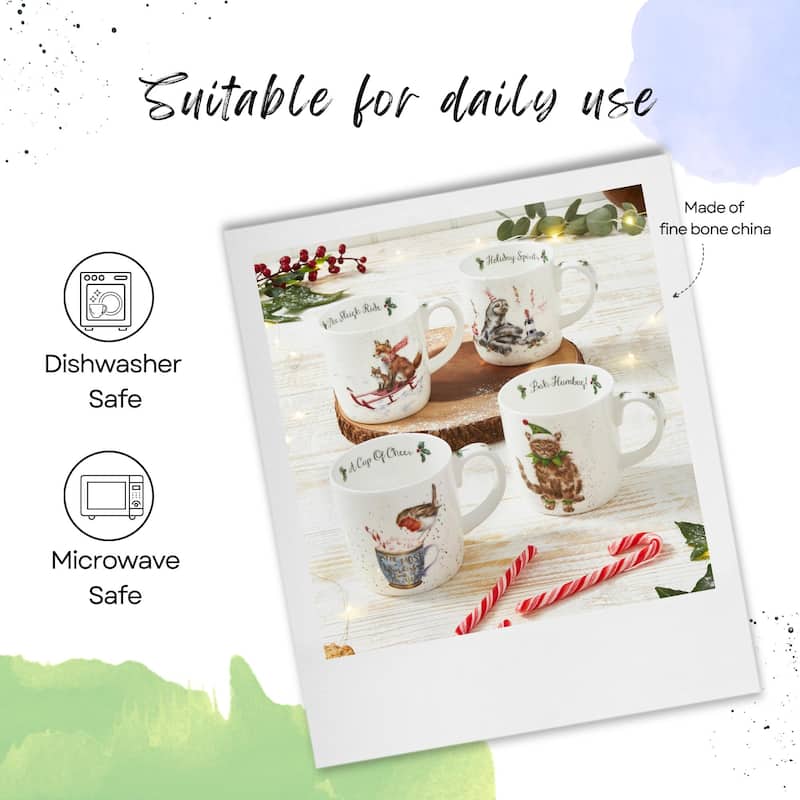 Royal Worcester Holiday Wrendale Designs 14 oz Mug